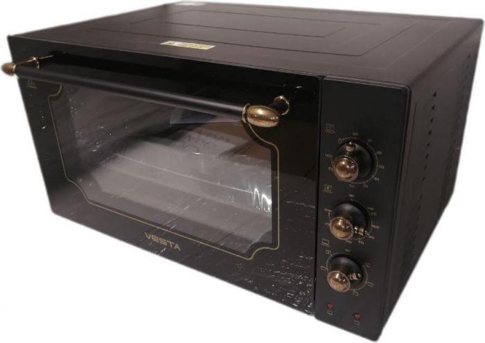 Духовка электрическая настольная с грилем электропечь мини печь ретро жарочный шкаф VESTA MP-V 2342 L черный - фото 1 - id-p223771047