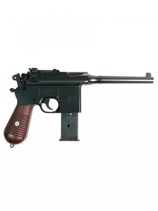 Игрушечный пистолет с пульками пневматический стреляющий железный детский Mauser c96 игрушка для мальчиков - фото 9 - id-p223771174