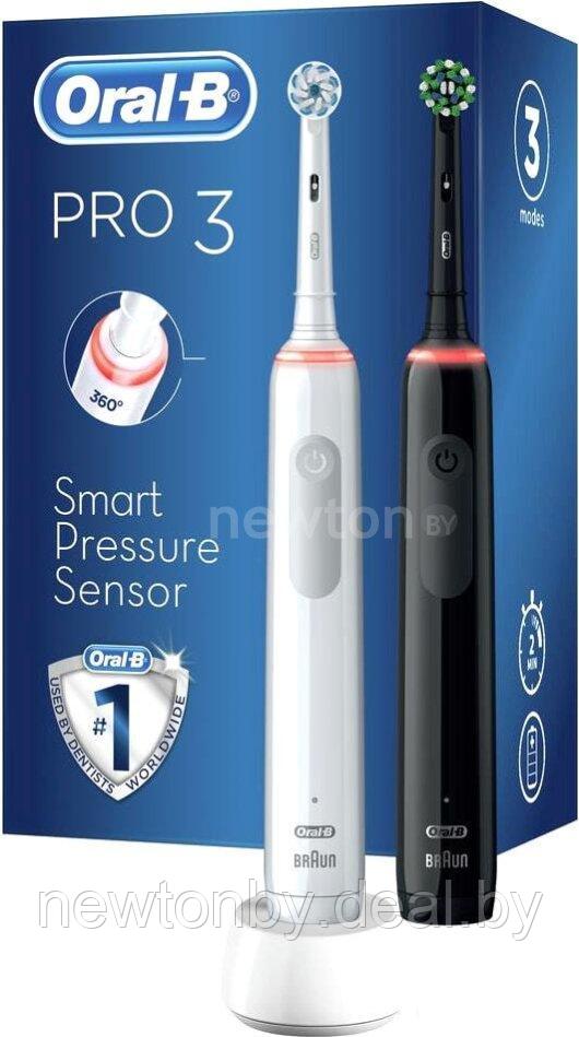 Комплект зубных щеток Oral-B Pro 3 3900 Duo Cross Action + Sensi White D505.523.3H - фото 1 - id-p223772536