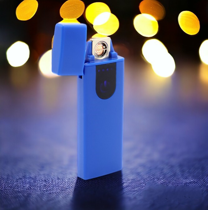 Зажигалка USB пьезозажигалка USB LIGHTER (беспламенная, перезаряжаемая), Синий - фото 1 - id-p223773005