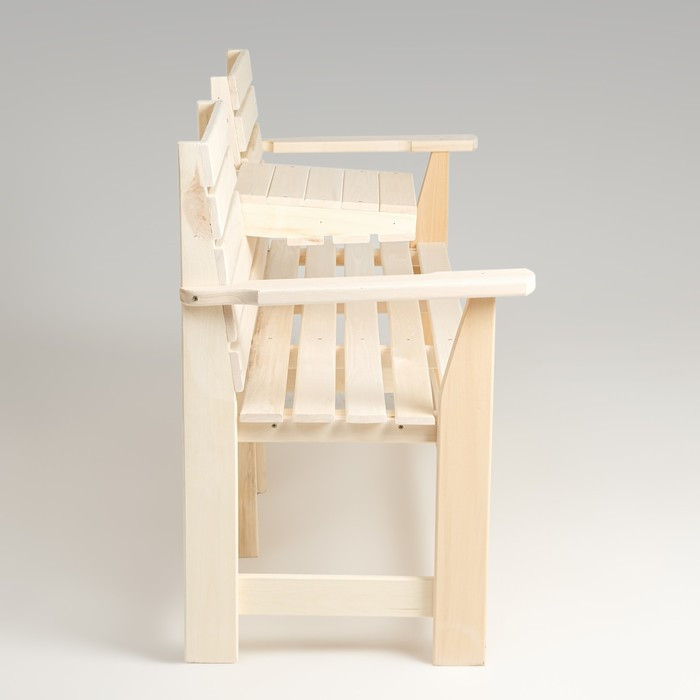 Скамейка, 160×60×90см, из липы, с выдвижным столиком, "Добропаровъ" - фото 5 - id-p223793220