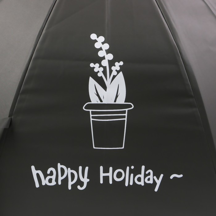 Зонт - трость полуавтоматический «Happy holiday», 8 спиц, R = 46 см, рисунок МИКС - фото 4 - id-p223793171