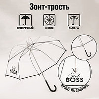 Зонт-купол Girl boss, 8 спиц, d = 88 см, прозрачный