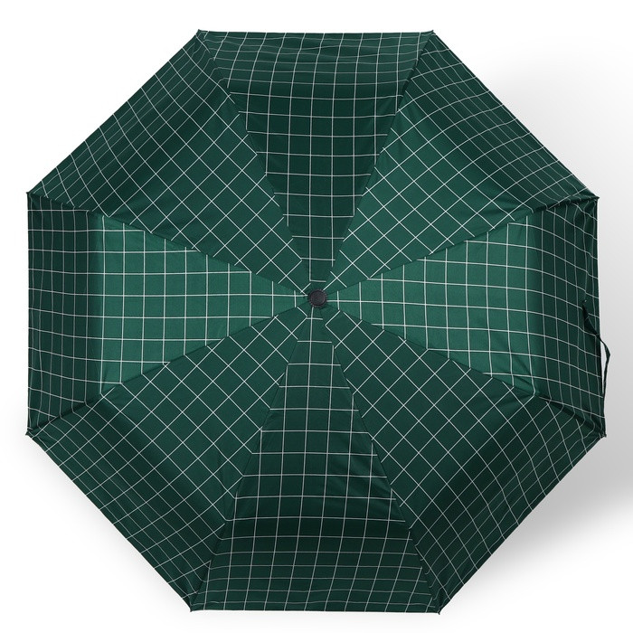 Зонт автоматический «Клетка», эпонж, 3 сложения, 8 спиц, R = 48 см, прорезиненная ручка, цвет МИКС - фото 10 - id-p223793186