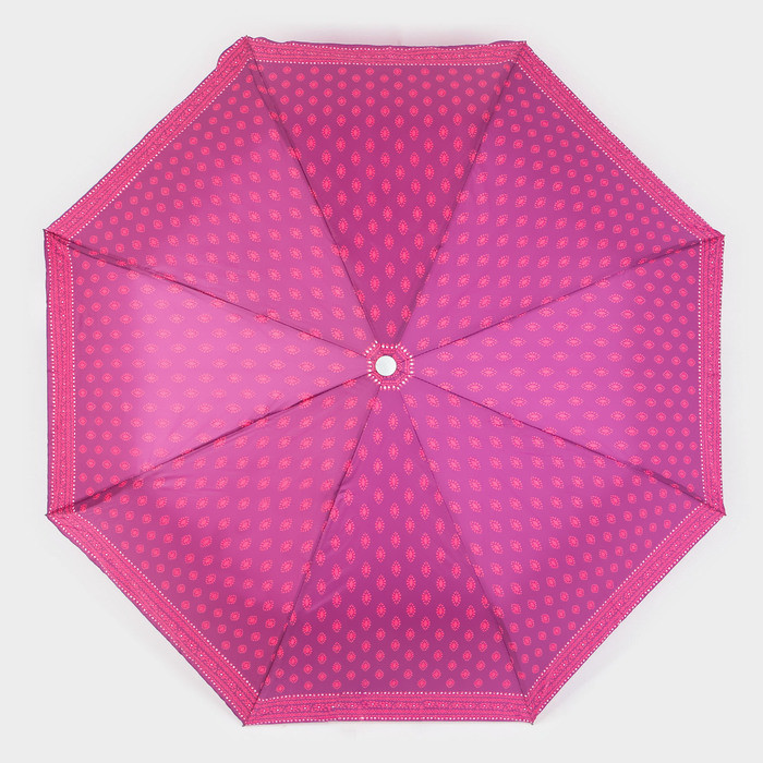Зонт полуавтоматический «Узор», эпонж, 3 сложения, 8 спиц, R = 48 см, цвет МИКС - фото 6 - id-p223793190