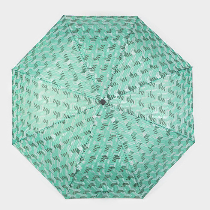 Зонт полуавтоматический «Геометрия», эпонж, 3 сложения, 8 спиц, R = 48 см, прорезиненная ручка, цвет МИКС - фото 3 - id-p223793191