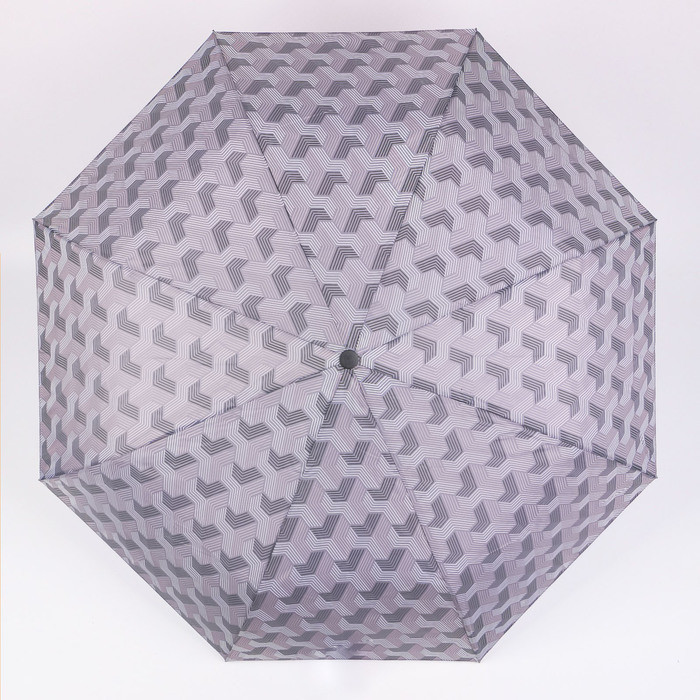 Зонт полуавтоматический «Геометрия», эпонж, 3 сложения, 8 спиц, R = 48 см, прорезиненная ручка, цвет МИКС - фото 5 - id-p223793191