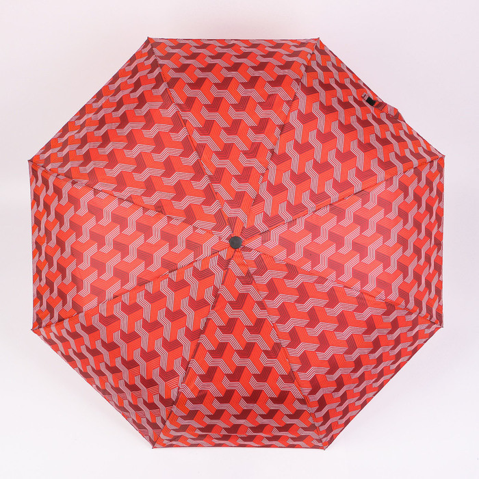 Зонт полуавтоматический «Геометрия», эпонж, 3 сложения, 8 спиц, R = 48 см, прорезиненная ручка, цвет МИКС - фото 6 - id-p223793191
