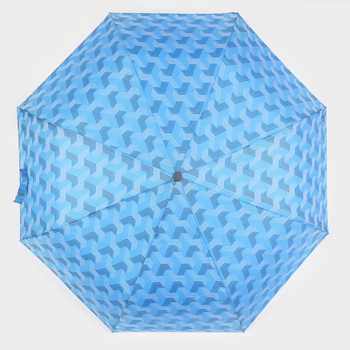 Зонт полуавтоматический «Геометрия», эпонж, 3 сложения, 8 спиц, R = 48 см, прорезиненная ручка, цвет МИКС - фото 7 - id-p223793191