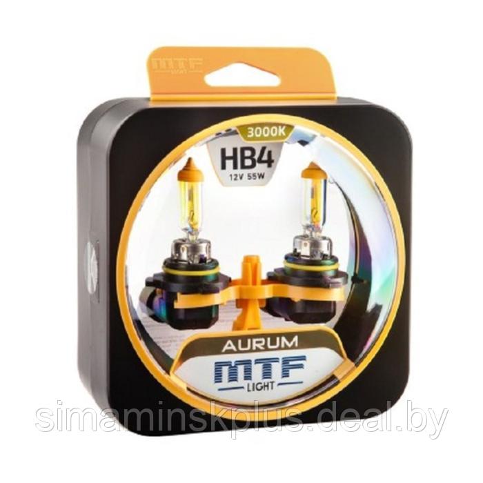 Лампа автомобильная MTF HB4 9006 12 В, 55 Вт, AURUM 3000K, 2 шт - фото 1 - id-p223793487