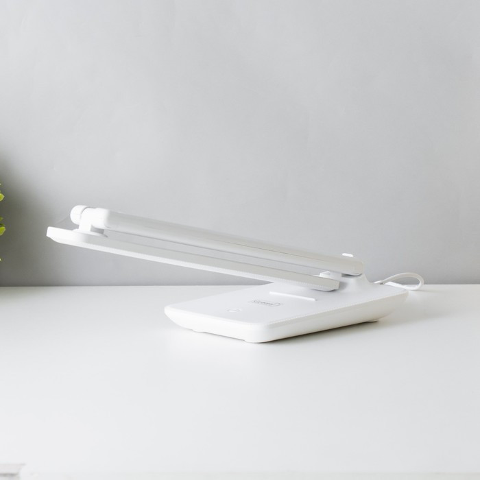 Настольная лампа 8Вт 450лм 3000-6000К к-1,2м подставка для телефона белый - фото 7 - id-p223793303