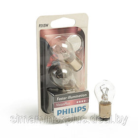 Автолампа Philips Vision Plus +50%, P21/5W (BAY15d), 12 В, 12499 VP B2, 2шт.