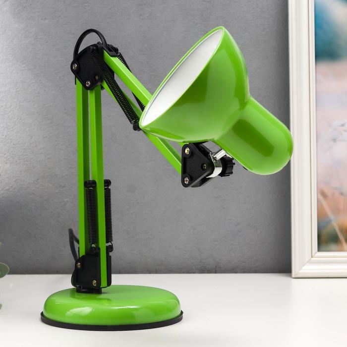 Лампа настольная Е27, h=55 см, шарнирная, на подставке (220В) зеленая RISALUX - фото 7 - id-p223793333