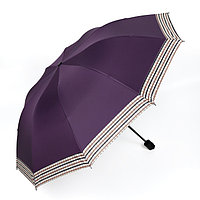 Зонт механический «Однотон», эпонж, 4 сложения, 10 спиц, R = 56 см, цвет МИКС