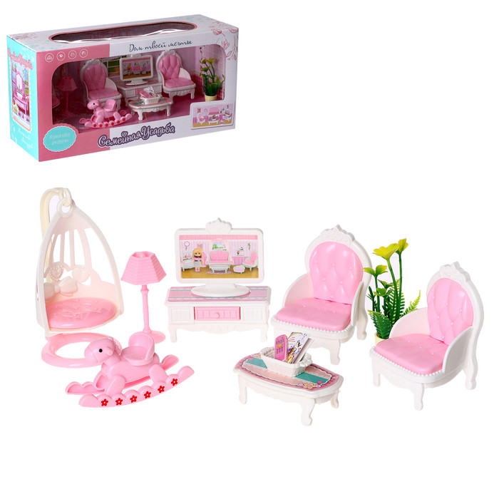Игровой набор мебели для кукол «Семейная усадьба: гостиная» - фото 1 - id-p223795271