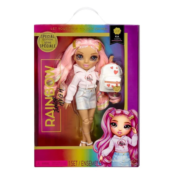 Кукла «Киа Харт», с аксессуарами, 24 см, rainbow junior high, розовая - фото 5 - id-p223795401