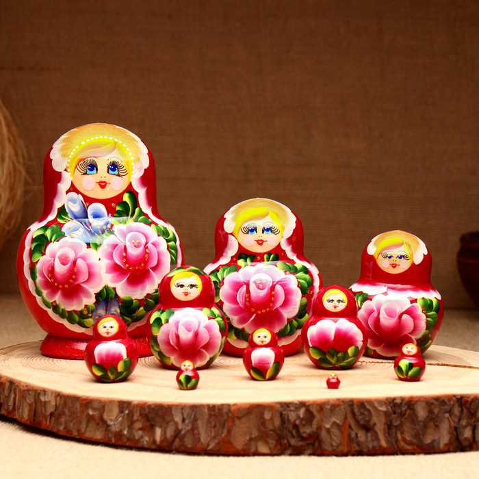 Матрёшка 10-кукольная "Ульяна", 12-13 см - фото 1 - id-p223794909