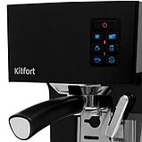 Кофеварка Kitfort КТ-743, рожковая, 1400 Вт, 1.4/0.4 л, чёрная, фото 2