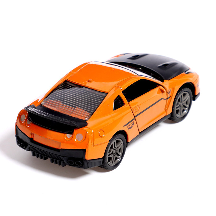 Машина металлическая «Дрифт», инерция, 1:32, открываются двери, световые и звуковые эффекты, цвет оранжевый - фото 3 - id-p223795793