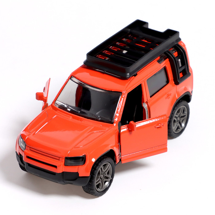 Машина металлическая «Ровер», инерция, 1:32, открываются двери, световые и звуковые эффекты, цвет оранжевый - фото 4 - id-p223795798