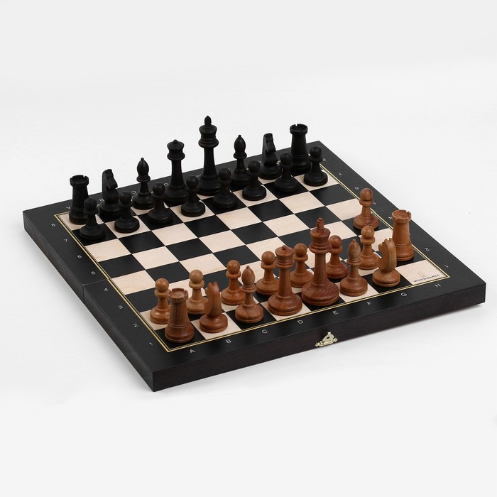 Шахматы турнирные 40 х 40 см "Модерн", утяжелённые, король h-9 см, пешка h-4.4 см, бук - фото 2 - id-p223796394
