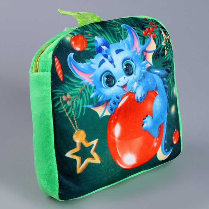 Рюкзак детский «Дракончик на ёлочном шарике», р. 24 × 24 см - фото 3 - id-p223796138