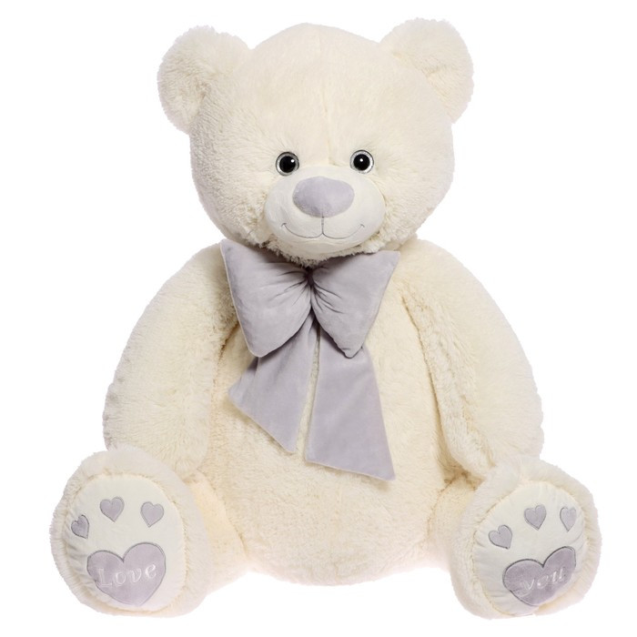 Мягкая игрушка "Медведь Пьер с бантом" цвет латте, 130 см МП/70/53 - фото 1 - id-p223796173