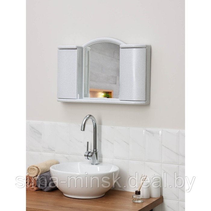 Шкафчик зеркальный для ванной комнаты «Арго», цвет белый мрамор - фото 1 - id-p223797339
