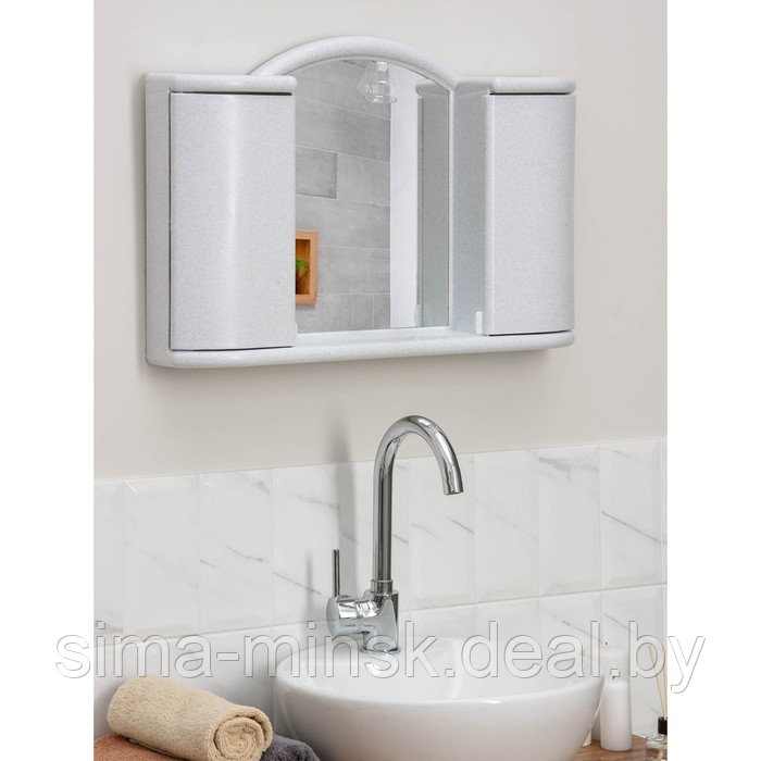 Шкафчик зеркальный для ванной комнаты «Арго», цвет белый мрамор - фото 3 - id-p223797339