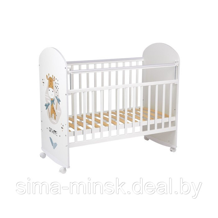 Кроватка детская Фея 701 Жирафик, белый - фото 2 - id-p223797822