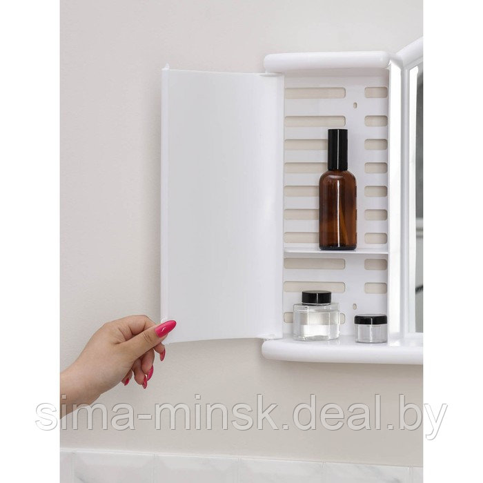 Шкафчик зеркальный для ванной комнаты «Арго», цвет снежно-белый - фото 9 - id-p223797340