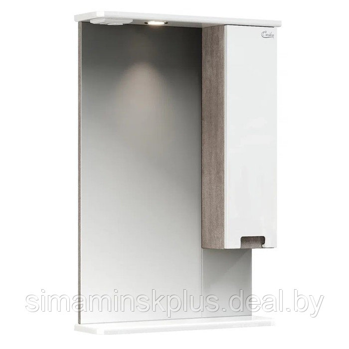 Шкаф-зеркало для ванной комнаты Onika "Харпер 52" белый, правый 52х15,5х86 см - фото 1 - id-p223798476