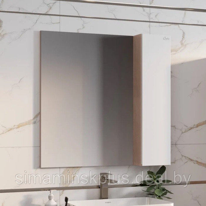 Шкаф-зеркало для ванной комнаты Onika "Алеста 80", правый 80х15,4х81,6 см - фото 3 - id-p223798479