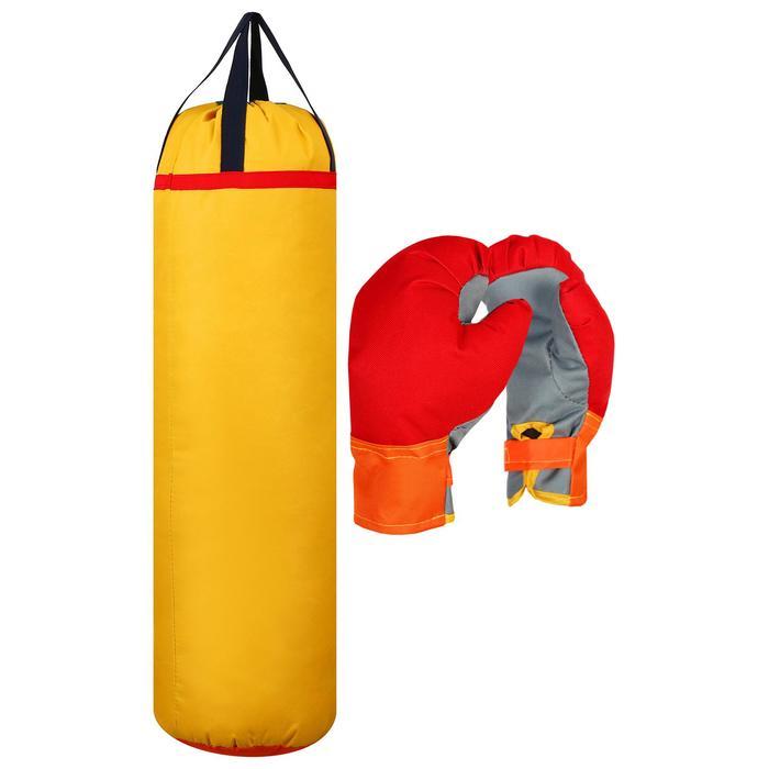 Набор боксёрский детский «Гигант»: перчатки, груша, d=25 см, h=80 см, цвета МИКС - фото 5 - id-p223796499