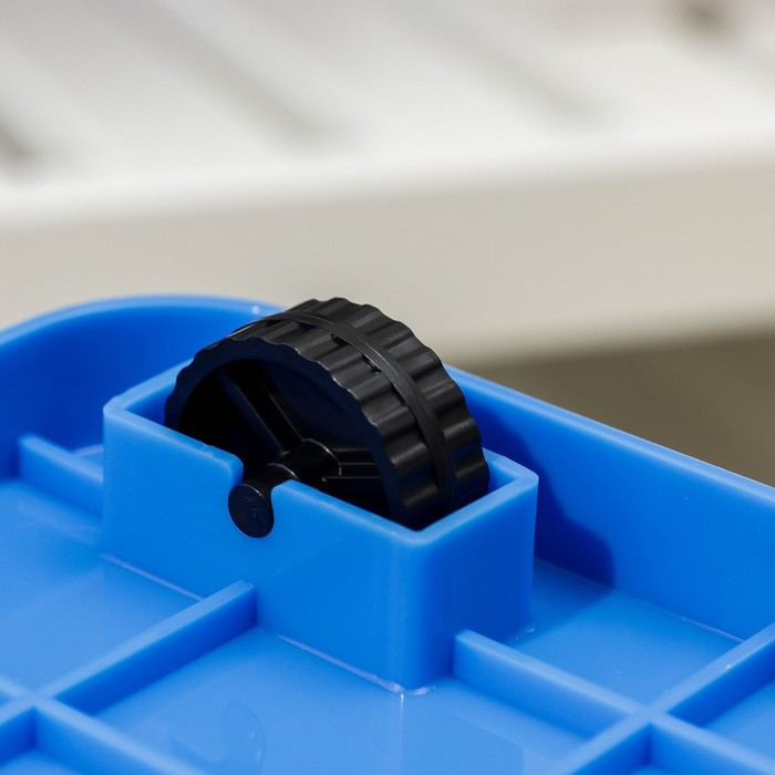 Контейнер для хранения с крышкой «Машинки», 35 л, 51×31×28 см, на колёсиках, цвет тёмно-голубой - фото 6 - id-p223799172