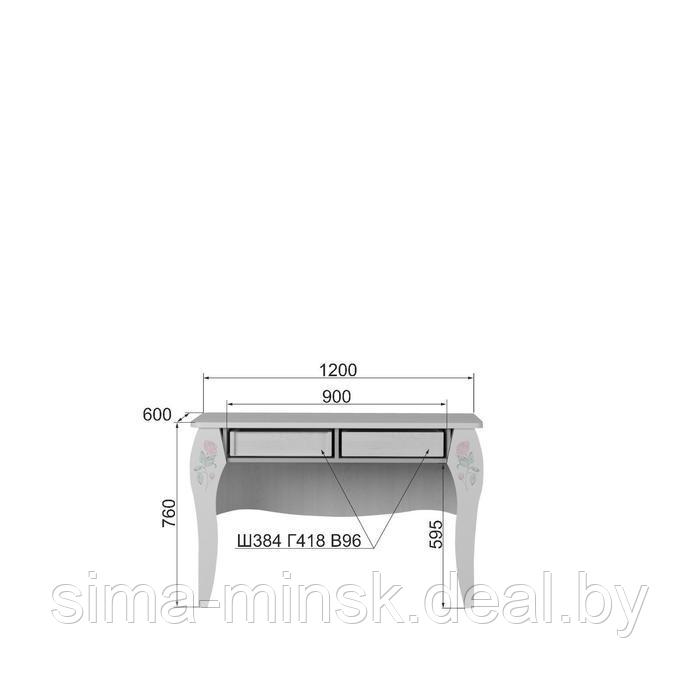 Стол письменный «Розалия №12.2», 1200 × 600 × 760 мм, цвет лиственница белая - фото 3 - id-p223797940