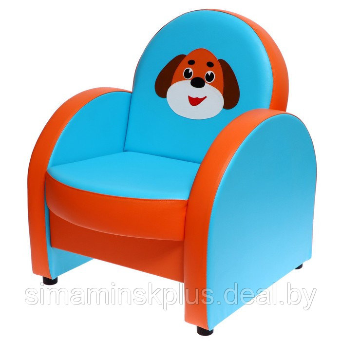 Комплект мягкой мебели «Агата. Домашние животные», голубо-оранжевый - фото 4 - id-p223799288