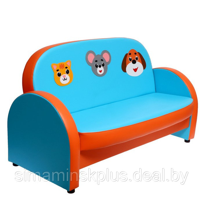 Комплект мягкой мебели «Агата. Домашние животные», голубо-оранжевый - фото 10 - id-p223799288