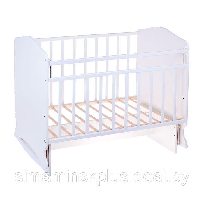 Детская кроватка «Морозко» на качалке с поперечным маятником, цвет белый - фото 2 - id-p223799306