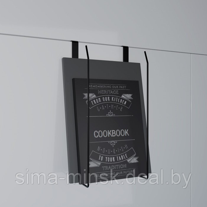 Держатель для кухонных принадлежностей и разделочных досок Доляна, 27×11,5×8 см, цвет чёрный - фото 2 - id-p223799368