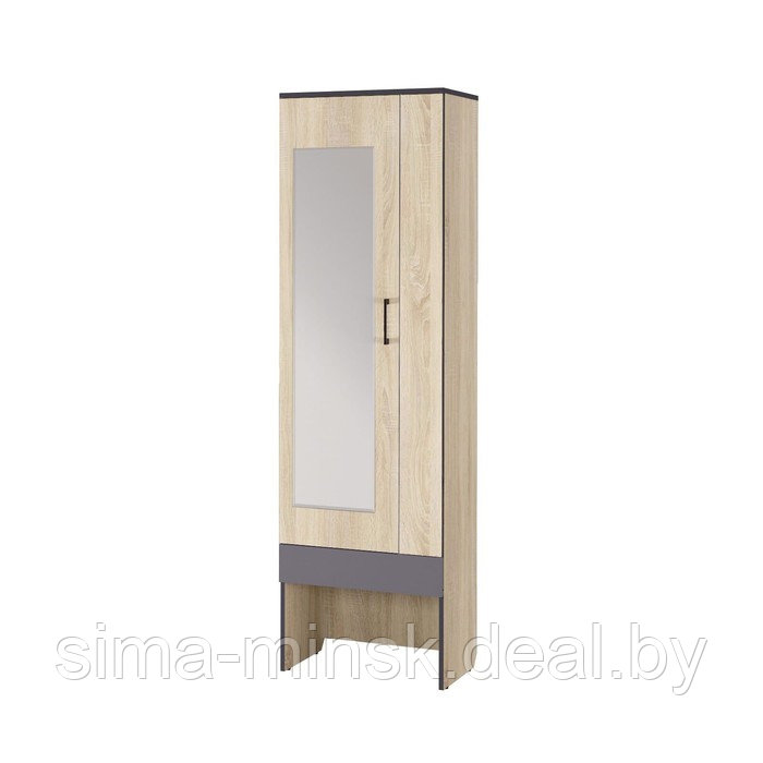 Шкаф с зеркалом «Эльза 2», 600 × 350 × 2000 мм, цвет дуб сонома - фото 1 - id-p223798454