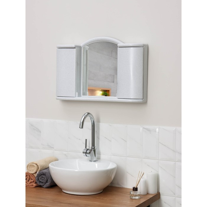Шкафчик зеркальный для ванной комнаты «Арго», цвет белый мрамор - фото 1 - id-p223799702