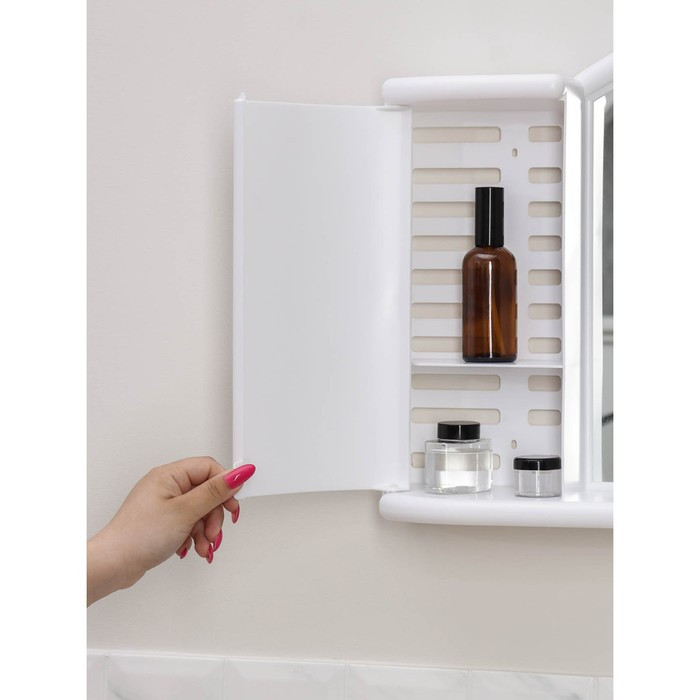 Шкафчик зеркальный для ванной комнаты «Арго», цвет снежно-белый - фото 9 - id-p223799703