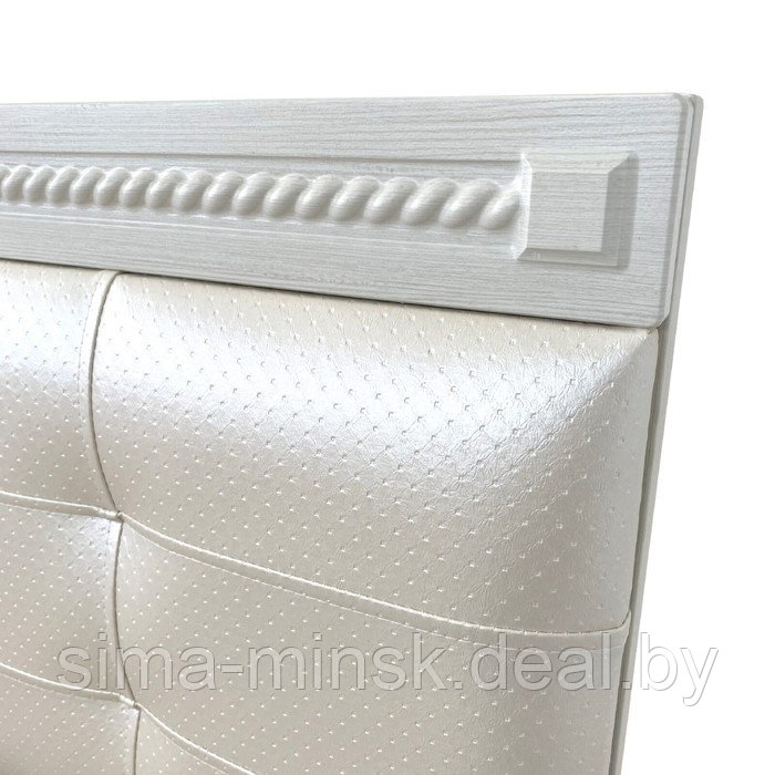 Кровать «Азалия 14 М» без ПМ, 1400 × 2000, без основания, цвет бодега белый/белый пунто - фото 3 - id-p223798501