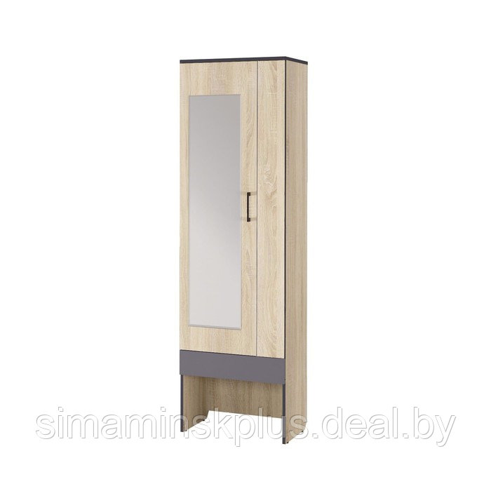 Шкаф с зеркалом «Эльза 2», 600 × 350 × 2000 мм, цвет дуб сонома - фото 1 - id-p223799990