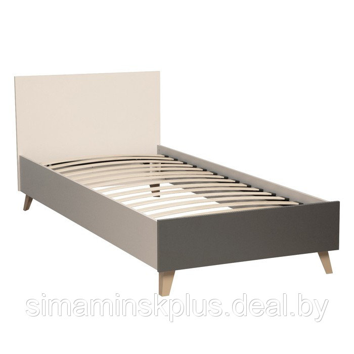 Кровать «Артис» 69.11, 900×2000 мм, ортопедическое основание, цвет белый / диамант серый - фото 1 - id-p223800124