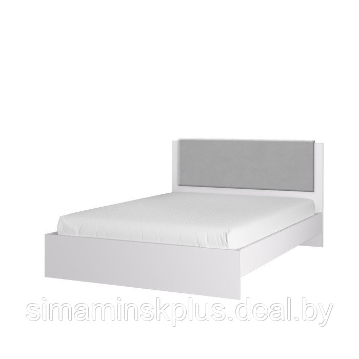 Кровать «Акцент №14М», 1400×2000 мм, цвет белый / цемент светлый / веллюкс сильвер - фото 2 - id-p223800160
