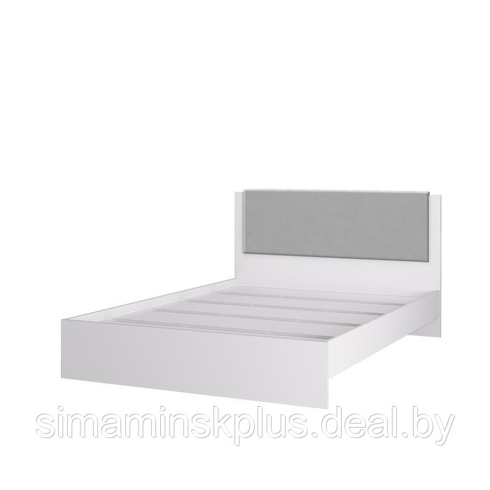 Кровать «Акцент №14М», 1400×2000 мм, цвет белый / цемент светлый / веллюкс сильвер - фото 3 - id-p223800160
