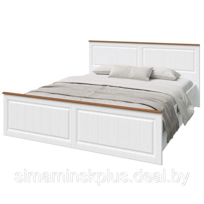 Кровать «Валенсия», 1600 × 2000 мм, цвет белый / орех - фото 1 - id-p223800163