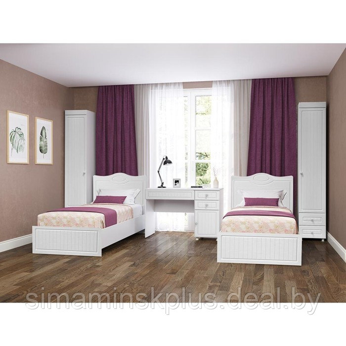 Кровать одинарная с настилом «Монако», 900×2000 мм, цвет белый - фото 5 - id-p223800164